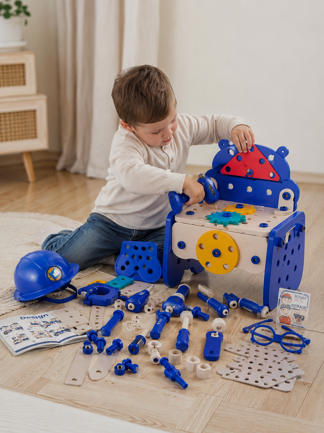Hippo All-in-one Tool Hub DIY Montessori Tool Box Set